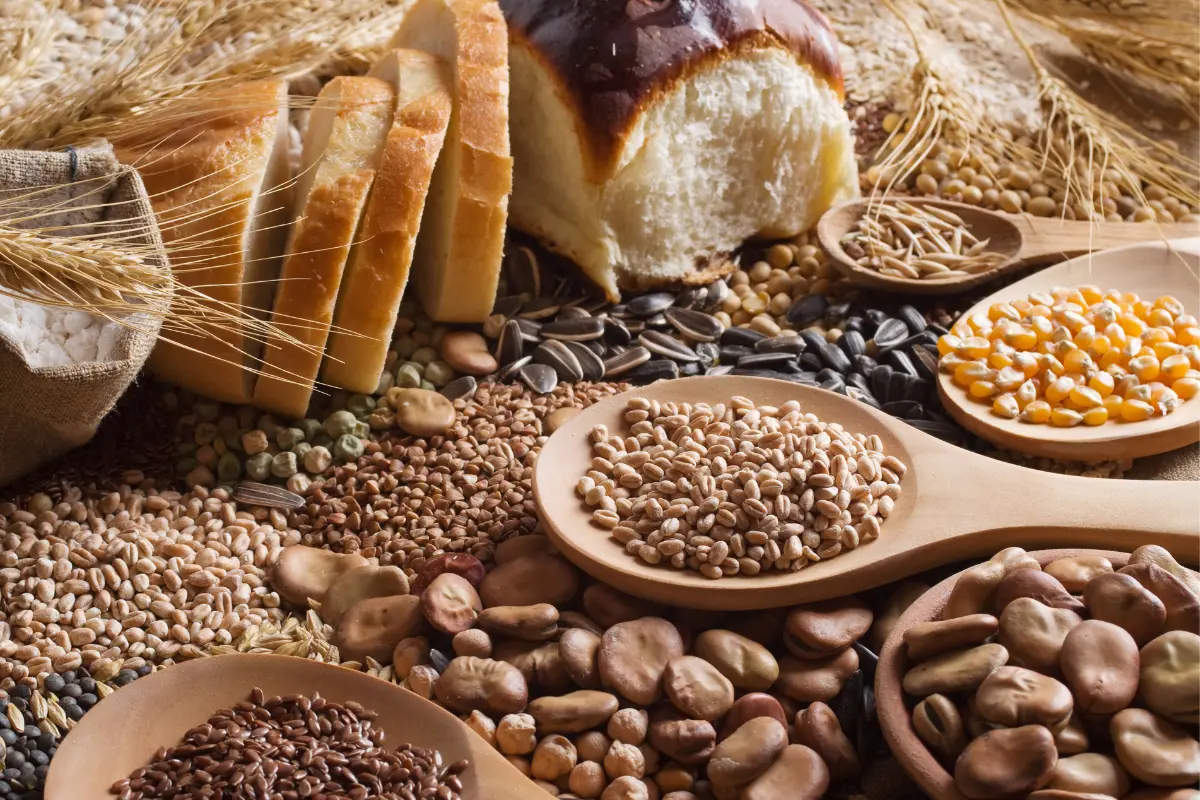 Cereais Mais Nutrição na sua Alimentação - Pães e cereais em uma mesa