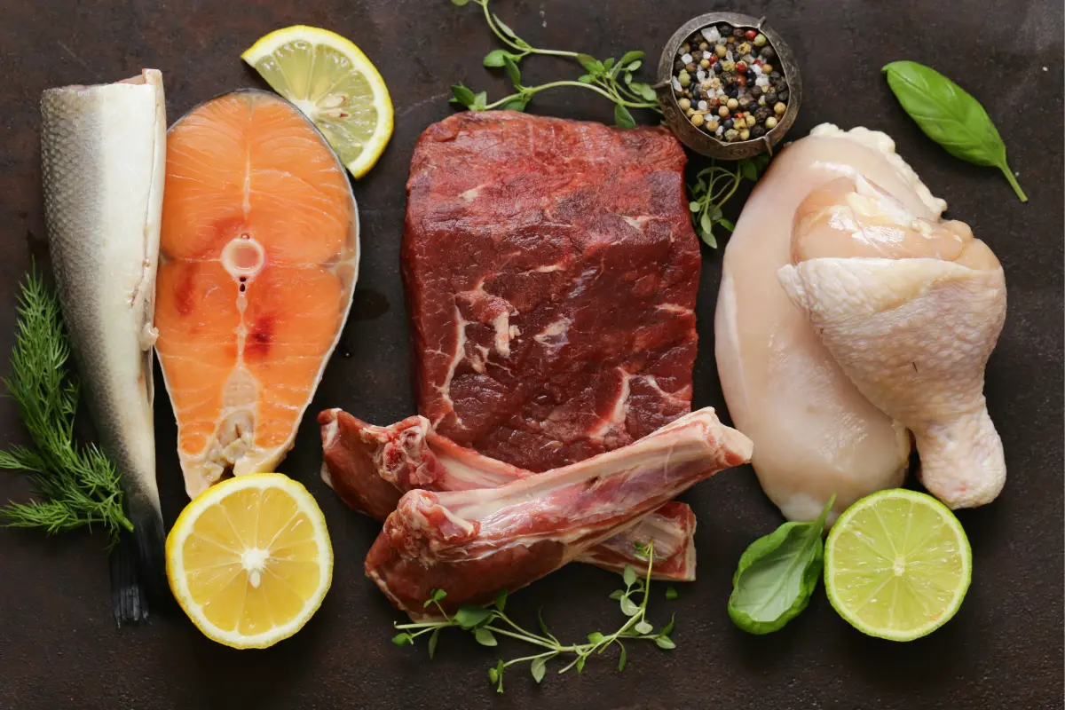 Carnes Principais Benefícios - Carne vermelha, frango e peixe