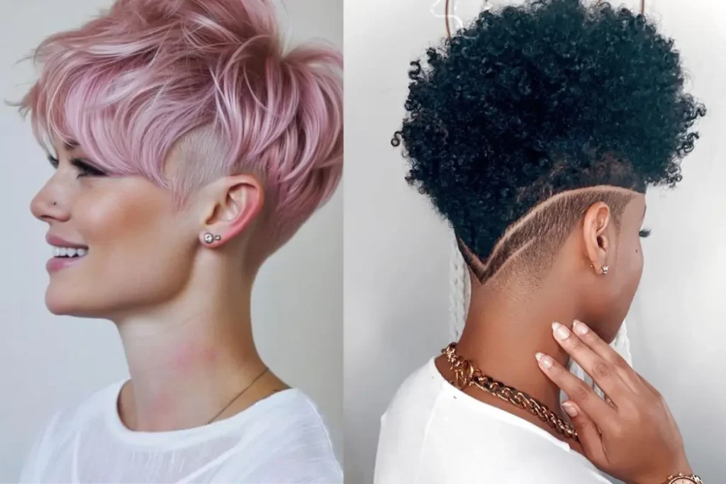 Mulheres com corte de cabelo Pixie Cut