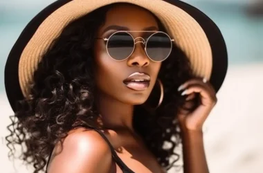 Cabelo Saudável 9 Hábitos Para se Adotar no Verão - Mulher negra usando chapéu