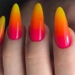 Cores Vibrantes 6 ToCores Vibrantes 6 Tons de Unhas de Verão de Arrasar - Unhas degradê nas cores rosa, laranja e amarelons de Unhas de Verão de Arrasar