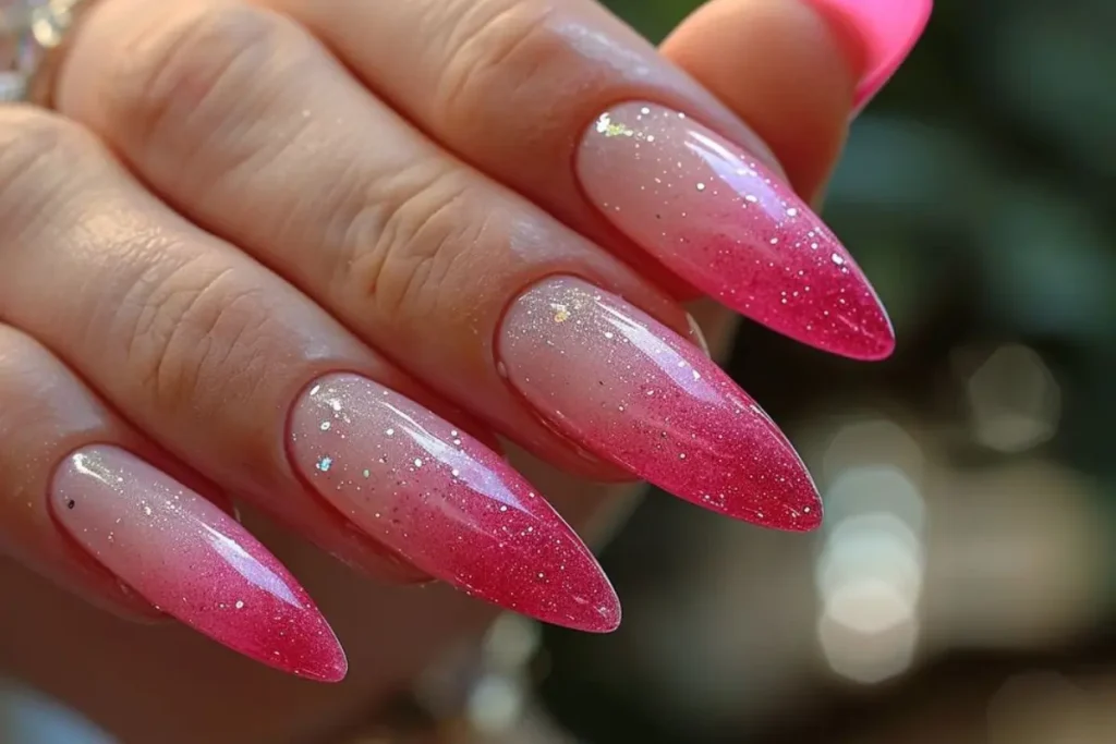 Unhas ombre rosa