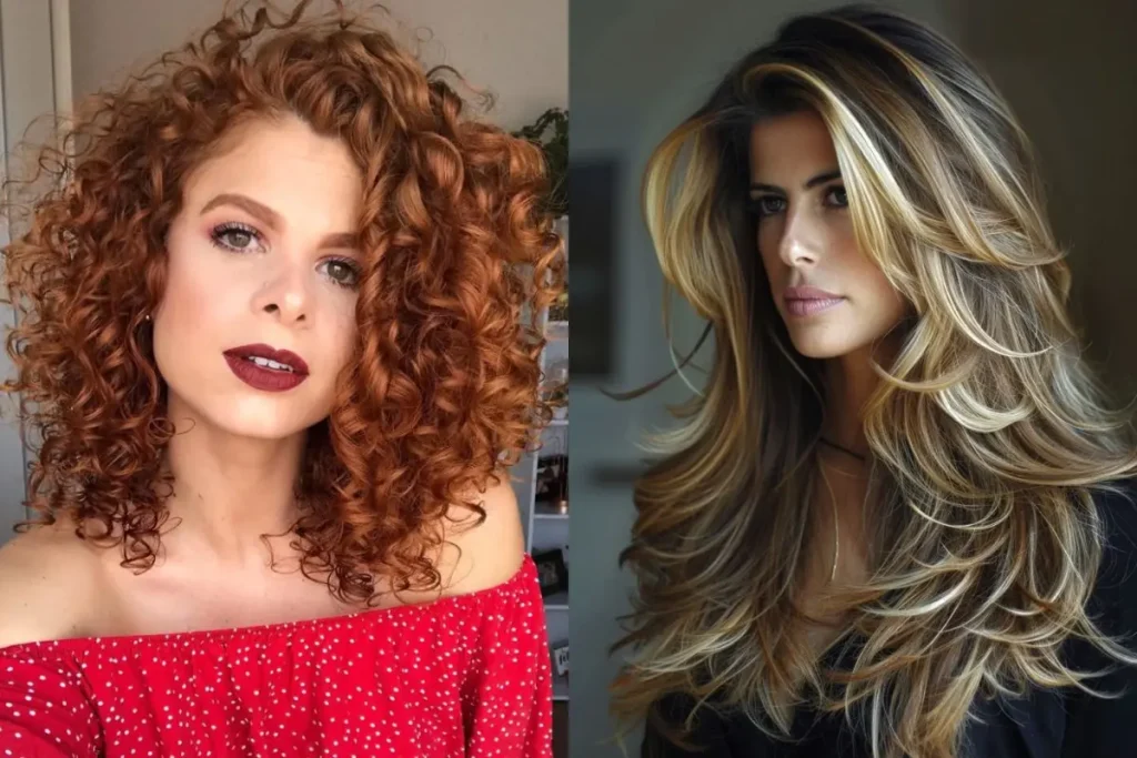 Mulheres com cabelo ruivo e loiro