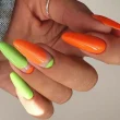 Unhas Coloridas 8 Tons Que Não Pode Faltar na Sua Coleção - Unhas laranja e verde