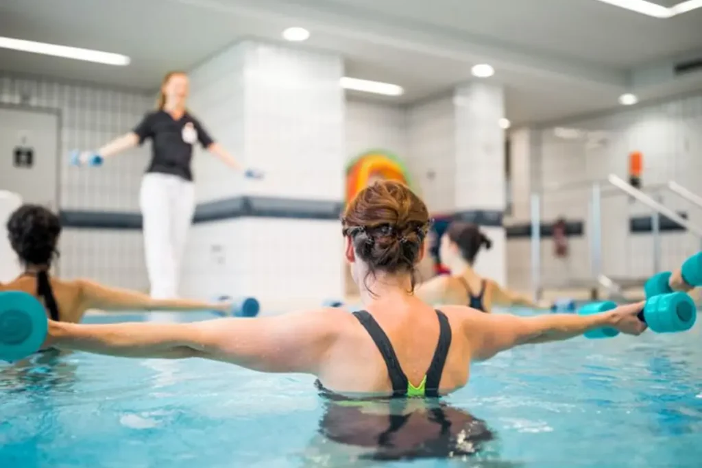 Aula de hidroterapia