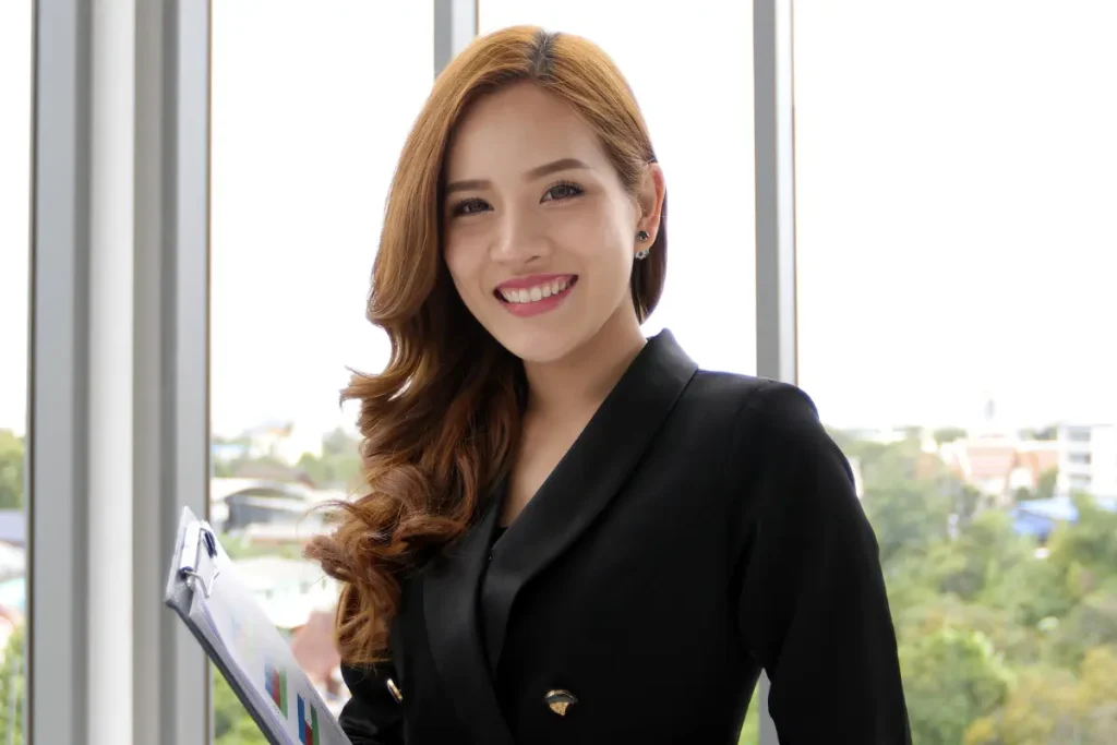 Empresária sorrindo