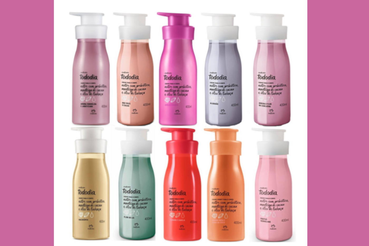 Cremes da linha Natura Tododia