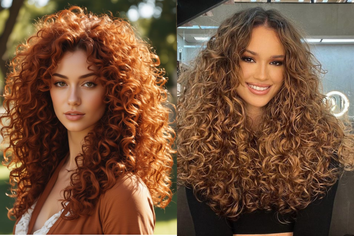 Jovens com cabelos cacheados