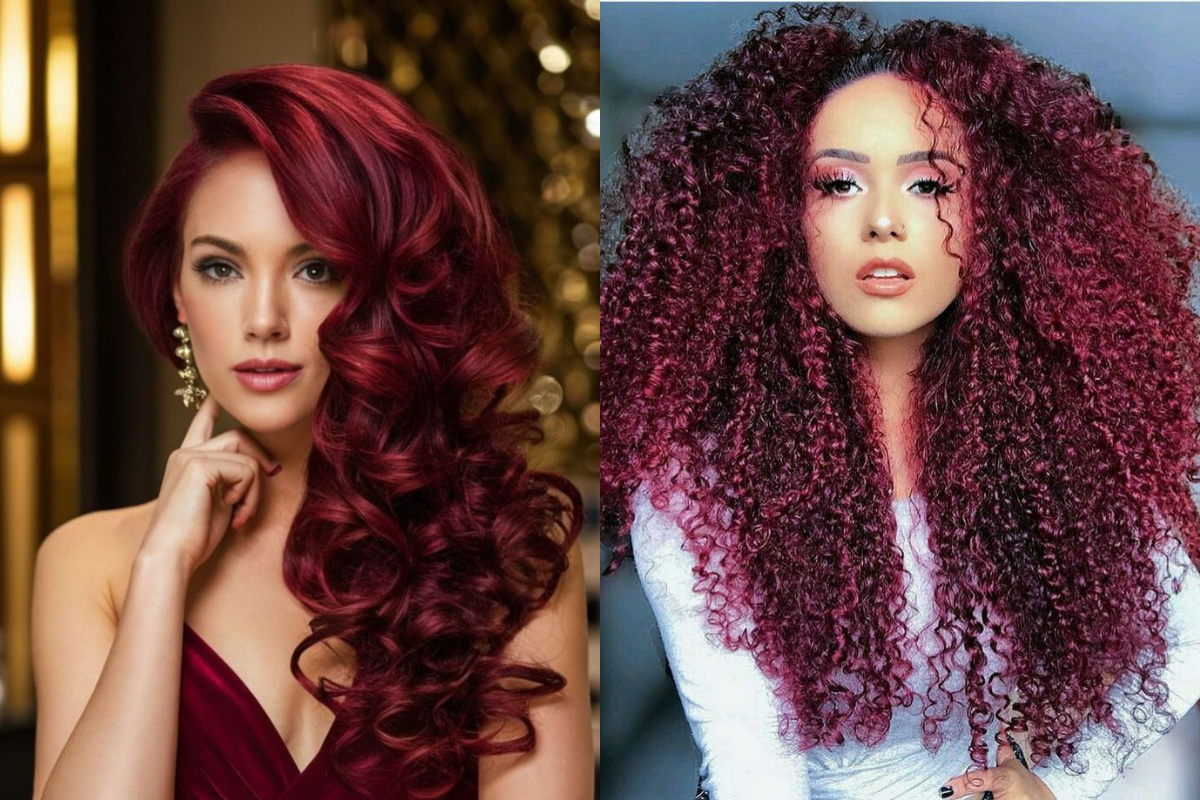 Mulheres com cabelos cor de caju