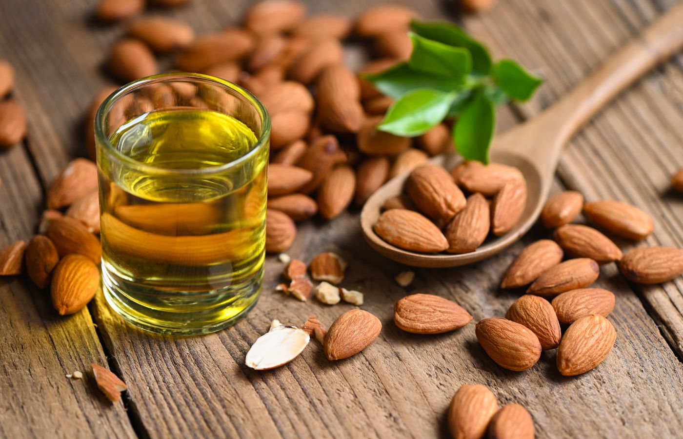 Amêndoas e óleo de amêndoas