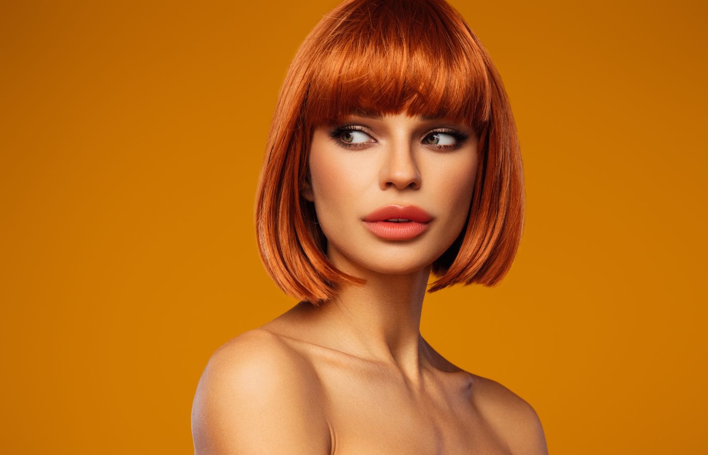 Mulher com cabelo chanel